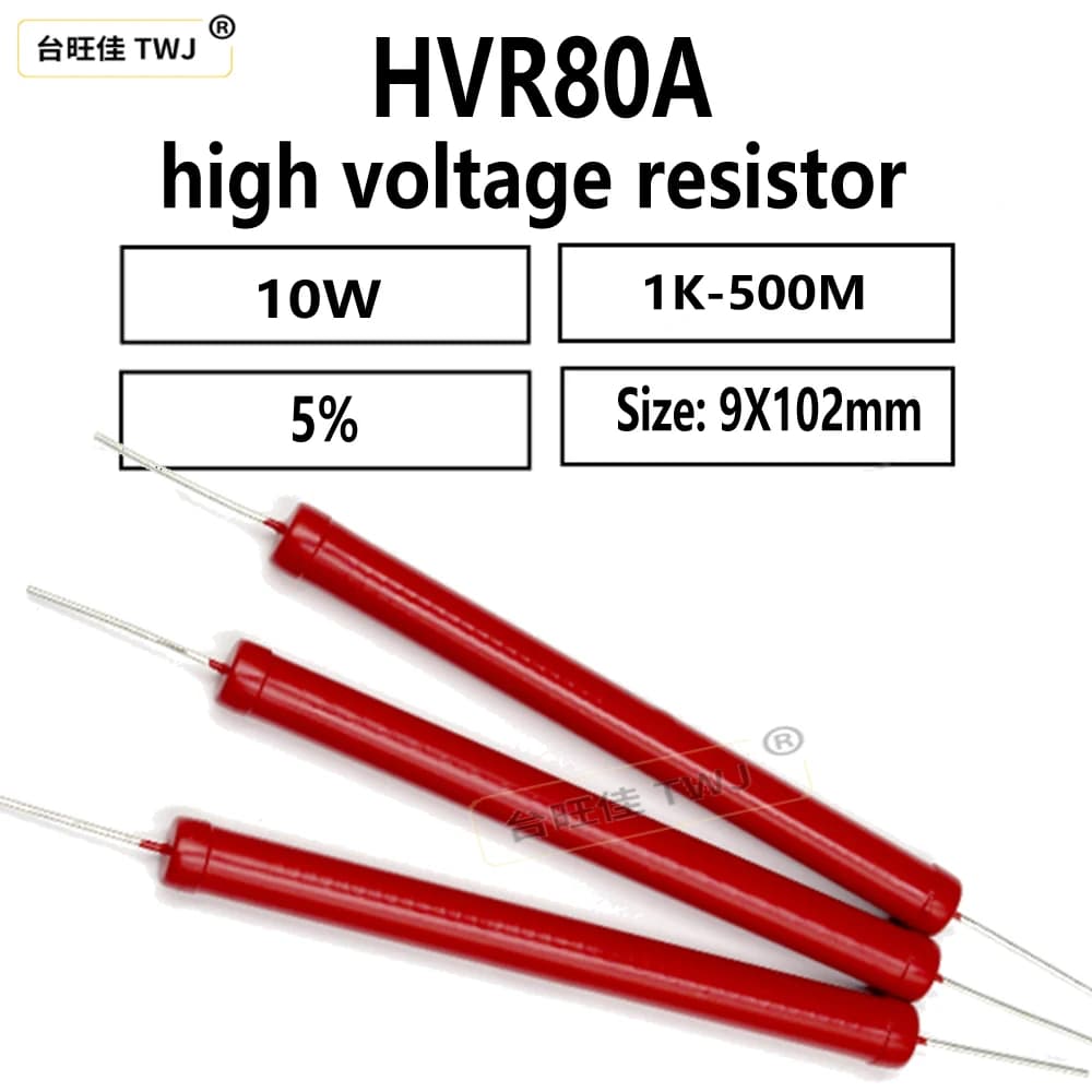 1Pcs HVR80AH10209J High voltage resistor 10W1M30M 40M 50M 5K 10K300K1G Ohmic thick film resistor