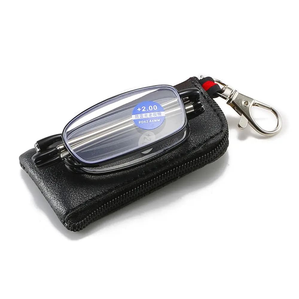 Portable Folding Reading Glasses очки with Keychain Case Anti Blue Light Presbyopic Women Men Ultralight Hyperopia Eyeglasse
