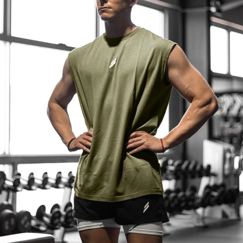 NEW Summer Fitness Sports Tank Top Men Breathable Loose Mesh Training Sleeveless T-shirt Quick Drying vest male Fitness Clothing