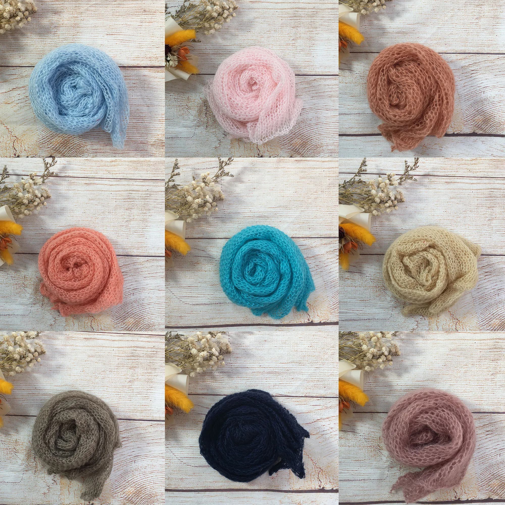 Don&Judy 60x40cm Soft Baby Photography Props Blanket Wraps Stretch Knit Cover Newborn Studio Infant Photo Shoot Accessories 2023