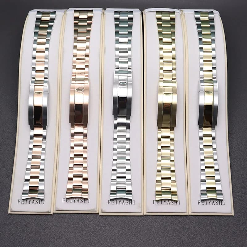 20MM Stainless Steel Watch Strap Suitable For 40MM luxury Nh35 Case Accessories Safety Folding Buckle Strap Professional