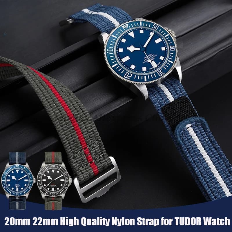20mm 22mm High Quality Nylon Watch Strap for TUDOR Collar Hidden FXD/Biwan/1958Series Canvas Watchband for Men Sport  Bracelets