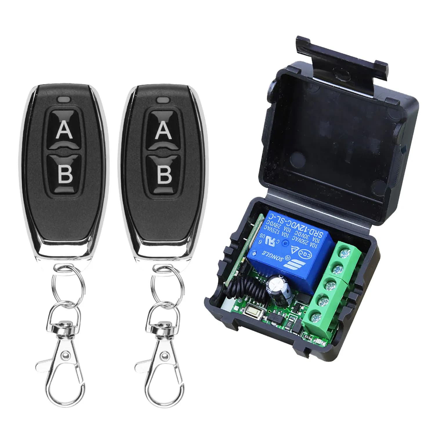 433Mhz Remote Control Wireless Switch DC 12V 1CH RF 10A Relay Receiver and 2CH Transmitter For Door Electromagnetic Lock