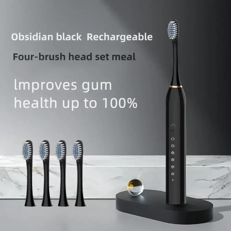 Electric Ultrasonic Toothbrush Six Speed Mode Home Soft Hair USB Charging Waterproof Adult Tooth Cleaner Automatic Couple Set