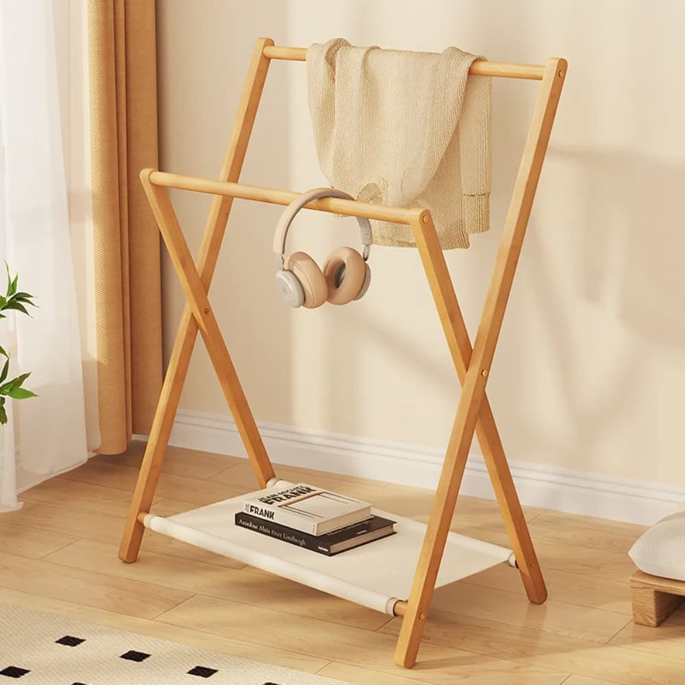 Floor Folding Clothes Hanger Multi-storey Simplicity Indoor Clothes Hanger Bedroom Dormitory Home Underwear and Hat Towel Rack
