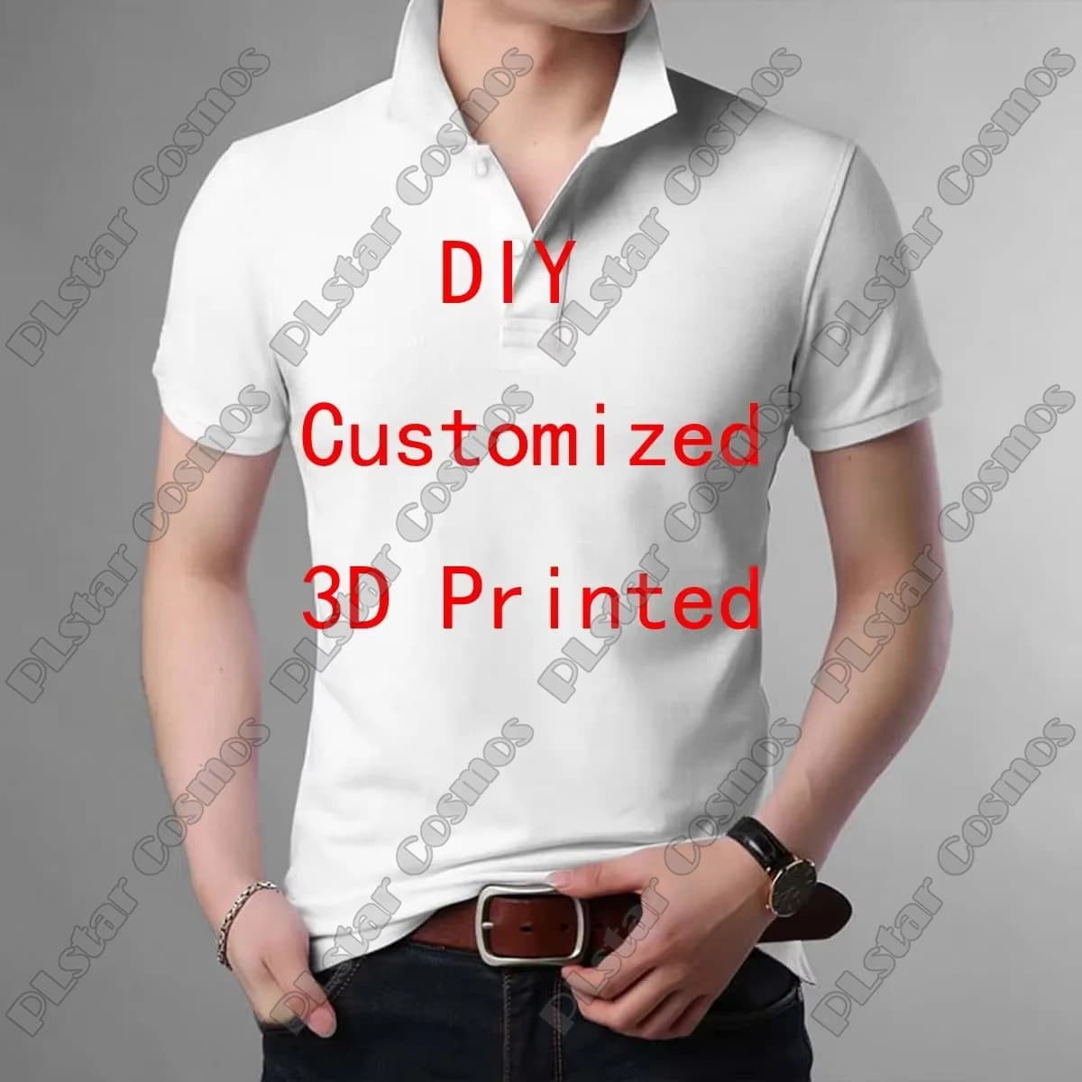PLstar Cosmos DIY Personalized Design pattern 3D All Over Printed Men's Polo Shirts Fashion Casual lapel short sleeve shirt