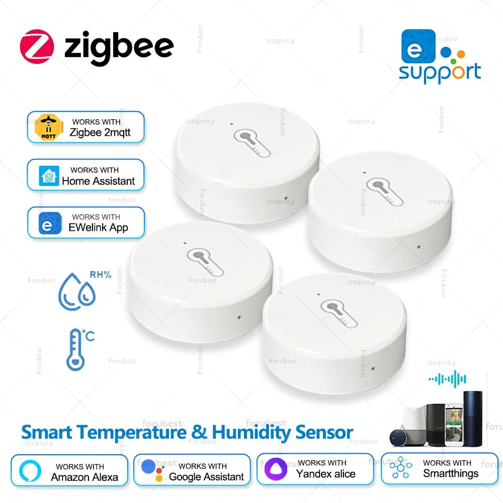 ZigBee Temperature And Humidity Sensor Remote Monitoring Hygrometer,Smart Home Automation,For Alexa Google Yandex Home Assistant