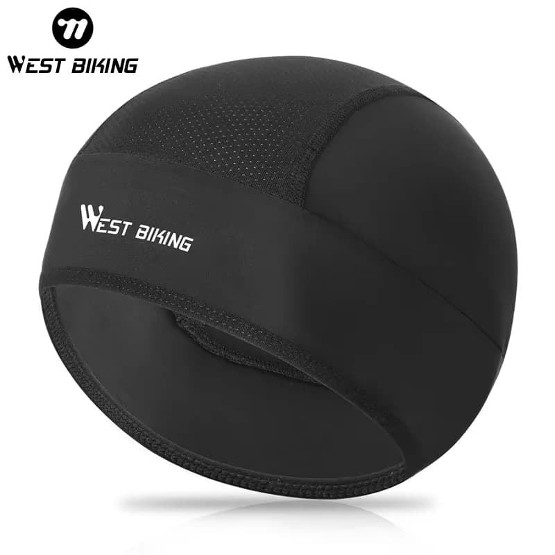 WEST BIKING Summer Bike Skull Cap Men Cycling Accessories Motorcycle Helmet Lining Mesh Cap Hiking Running Sports Bicycle Hats