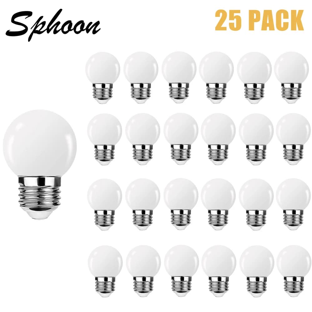 Plastic Milky Globe Led Bulb PC G45 Shatterproof E27 220V String Light Bulb 1W 3W Garden Party Cheap Ball Lamps For String Light