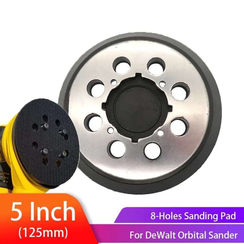 5" Hook-&-Loop Replacement Sander Pad 1 Pcs High-density Random Orbital Sander Backup Stick On Pad