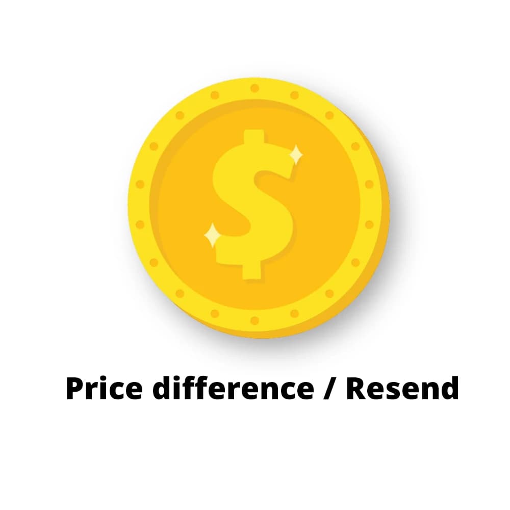 Link to Pay Price Difference  or Resend Items