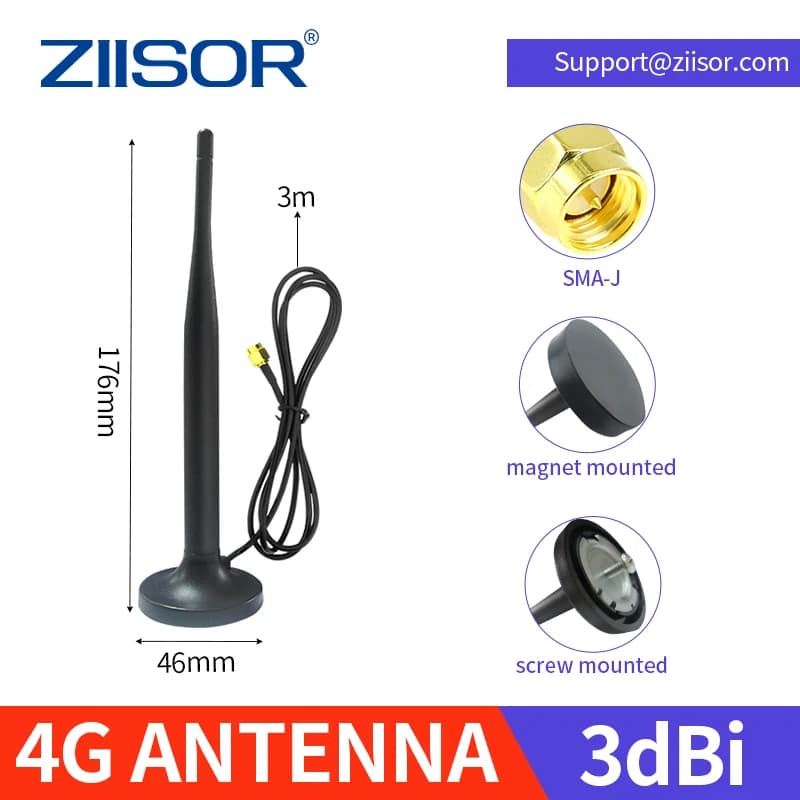 4G Antenna SMA Male Wifi for Router LTE Omnidirectional Screw Fixing Aerial with Magnet