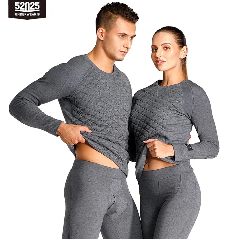 52025 Ultra-Warm Cotton Thermal Underwear for Men & Women – Fleece-Lined, Soft, and Insulating. Premium Thermal Wear for Cold