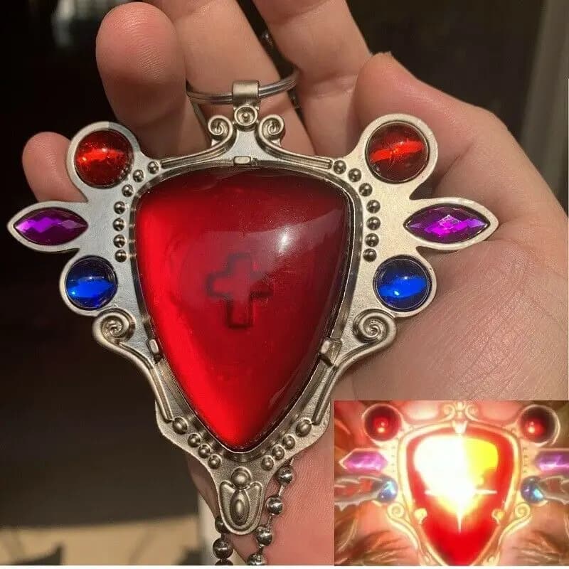 JoJo's Bizarre Adventure Red Stone of Aja Kars Necklace Pendant - Big Anime Cosplay Prop 9cm