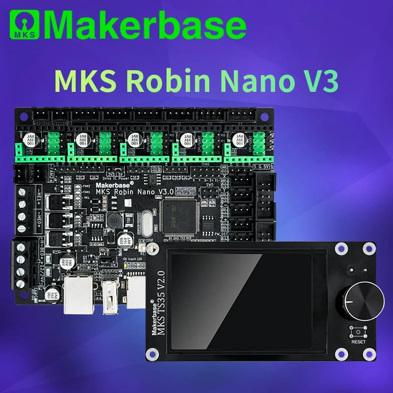 MKS Robin Nano V3 32Bit 168Mhz F407 Control Board - 3D Printer Parts with TFT Screen, USB Print - Comparison with Nano V2