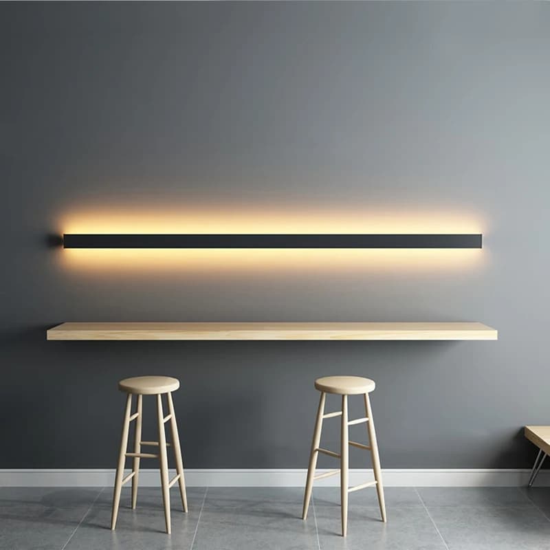 Minimalist Modern LED Wall Lamp - Creative Long Aluminum Sconce for Living Room, Bedroom, Bedside Lighting