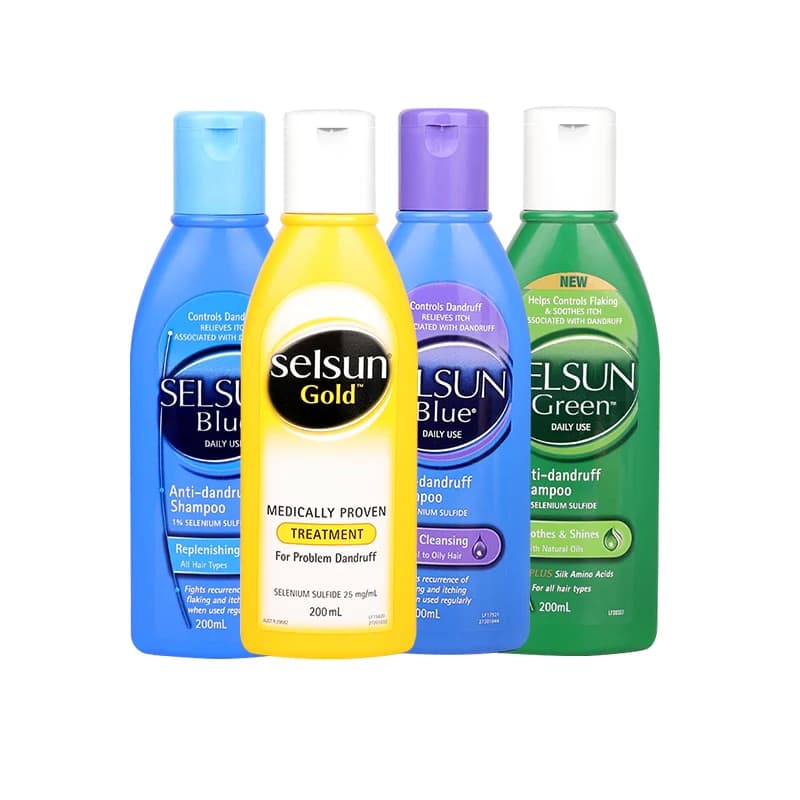 Selsun Gold Green Blue Shampoo - Amino Acid Treatment for Clean, Soft Hair, Anti-Dandruff, Seborrheic Dermatitis, and Scaling