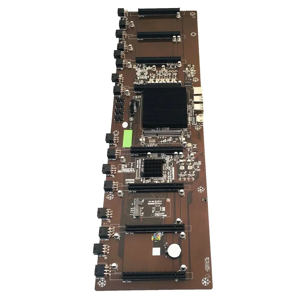 High-Performance Mining Motherboard with HM65 Chip, 8 Card Slots, BTC Compatibility, Solid State Capacitor, and Multi Graphics Card Support for 1660, 2070, 3090, Rx580