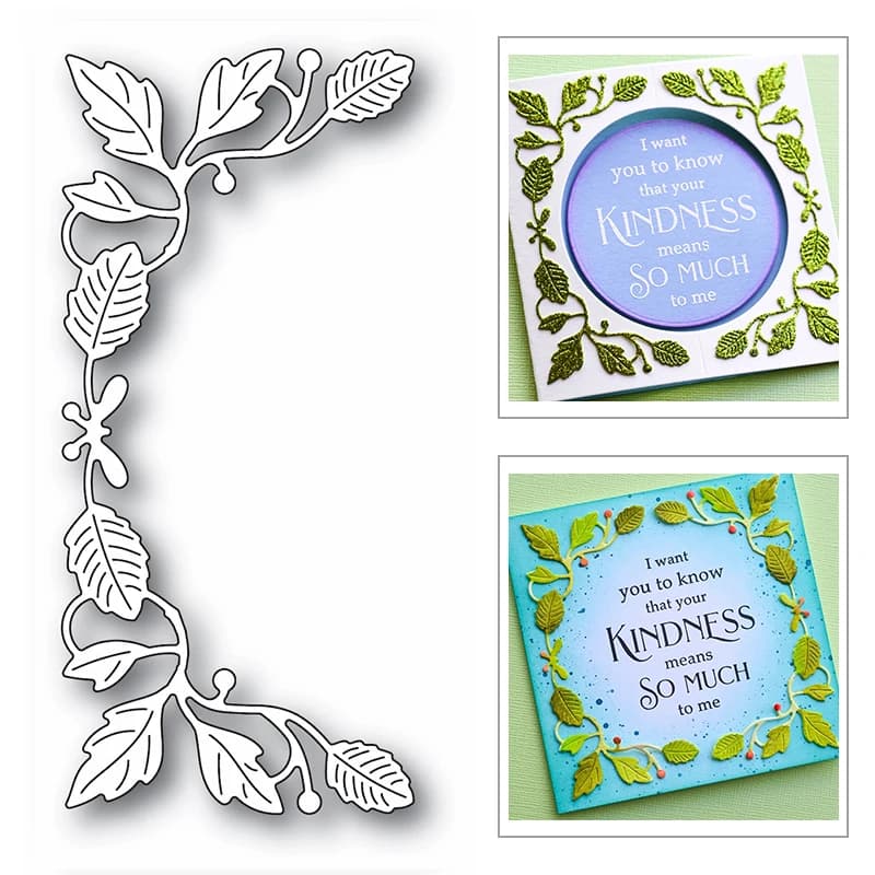 Leaves Arch Shape Border Frame Metal Cutting Dies - DIY and Scrapbooking Embossing Decoration Card Making (No Stamps)