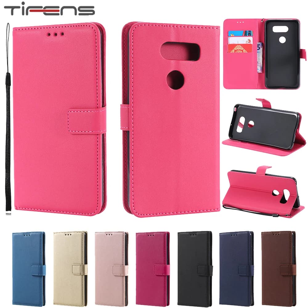 Luxury Leather Wallet Case for LG G3 G4 G5 G6 K3 K4 K5 K7 K8 K10 2017 V10 V20 V30 C40 C70 Q6 X Power - Card Holder Cover Etui