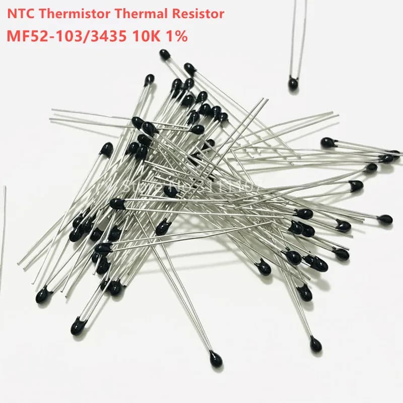 20PCS/LOT NTC-MF52-103/3435 10K Ohm 1% Thermistor Temperature Sensor Resistor - Thermal Variant