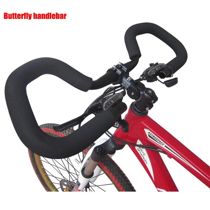 Aluminum Alloy Bike Handlebar - Integrated Butterfly BMX Rest for MTB, Bent Bar for Mountain Cycling, Riser Road Eed Cruisers Mount