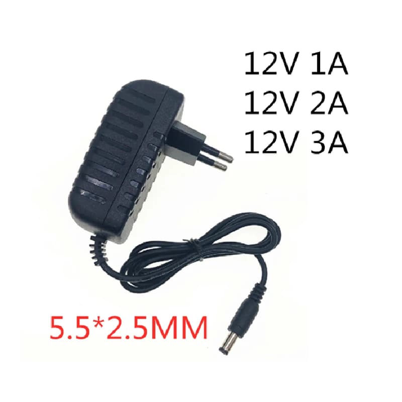 AC 100V-240V to DC 12V Power Supply Adapter for LED Strip Light - 12V 0.5A, 1A, 2A, 3A, 5A - High Quality Lighting Transformer Converter, 12 V Volt
