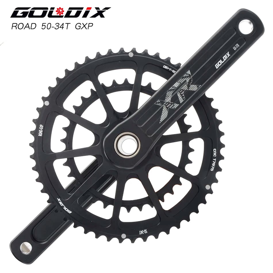 GOLDIX 22S/20S Crankset with 50-34T/53-39T Ratio for SRAM GXP Road Folding Bicycle - Compatible with SHIMANOR7000, R8000, 5800, and 6800 Chains