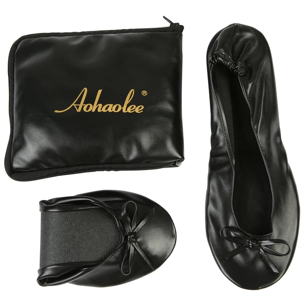 Foldable Ballet Flats - Portable Travel Shoe for After Party, Prom, Ballerina Flats. Perfect for Bridal Wedding and Parties.