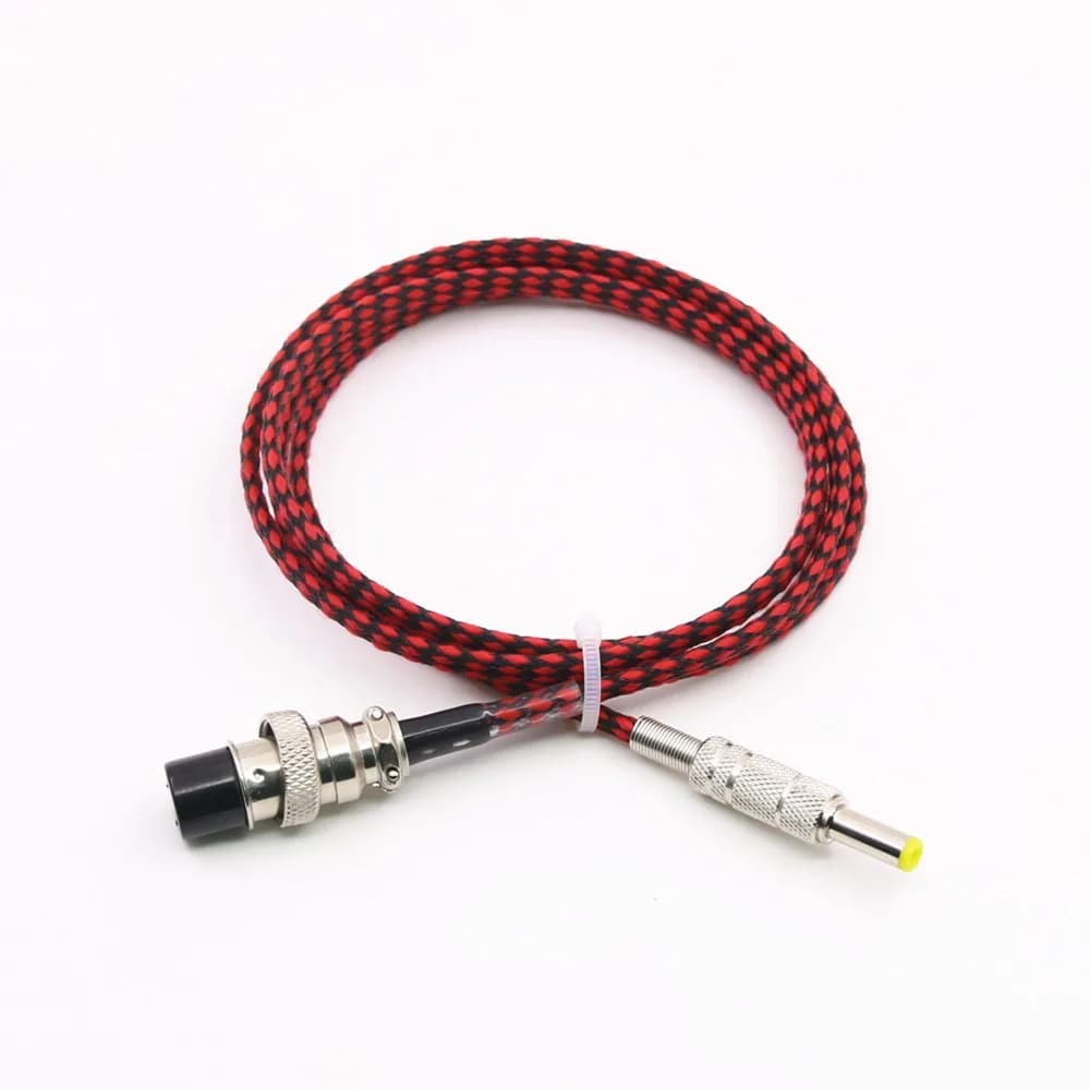 1.2M GX16 2Pin Handmade DC Power Supply Cable for Linear PSU - 5.5*2.1mm / 5.5*2.5mm