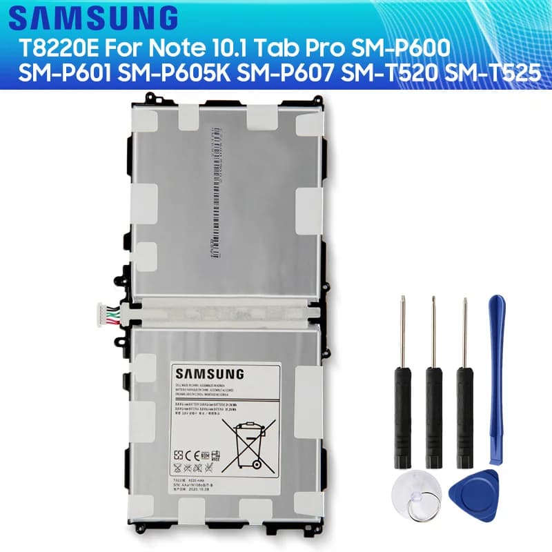 Original SAMSUNG Battery T8220E T8220C/U for Samsung GALAXY Note10.1 Tab Pro P600 P601 P605 SM-P605S SM-P605K P607T T520 SM-T525 – Genuine Replacement Battery