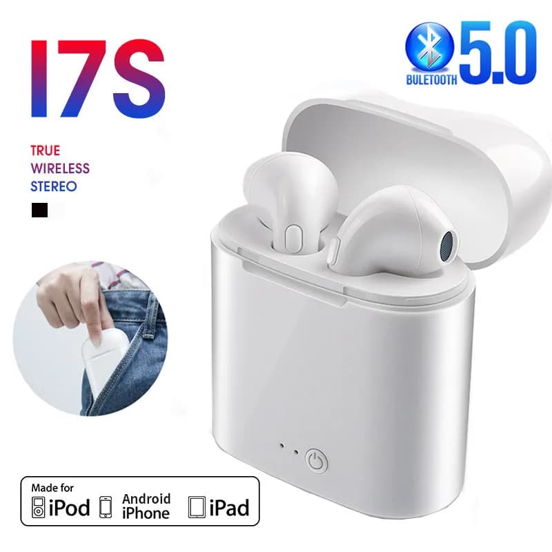 I7s TWS Bluetooth 5.0 Wireless Earbuds Sport Headphones with Mic and Charging Box for Smartphones