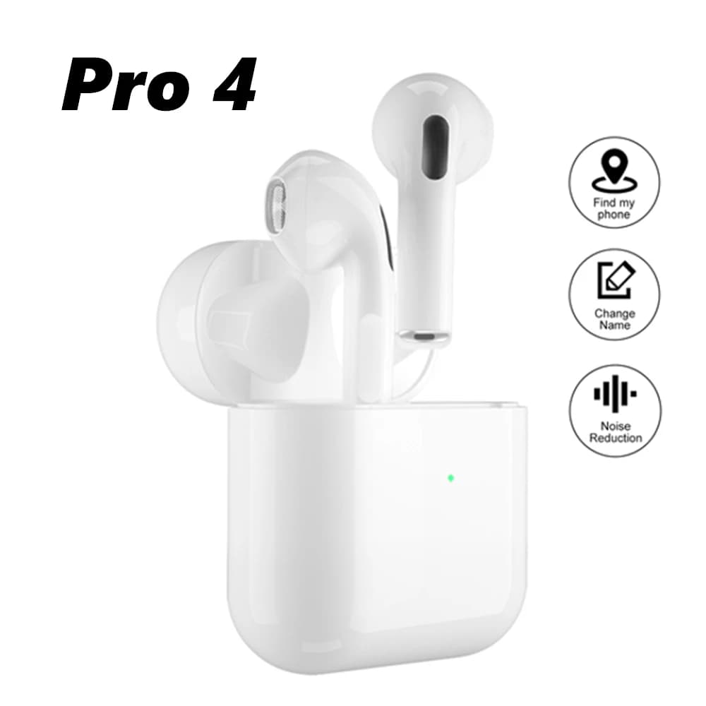 Mini Pro 4 Bluetooth Earphones Touch Control Wireless Headphones Hands-Free Headset with Charging Box for Smartphones
