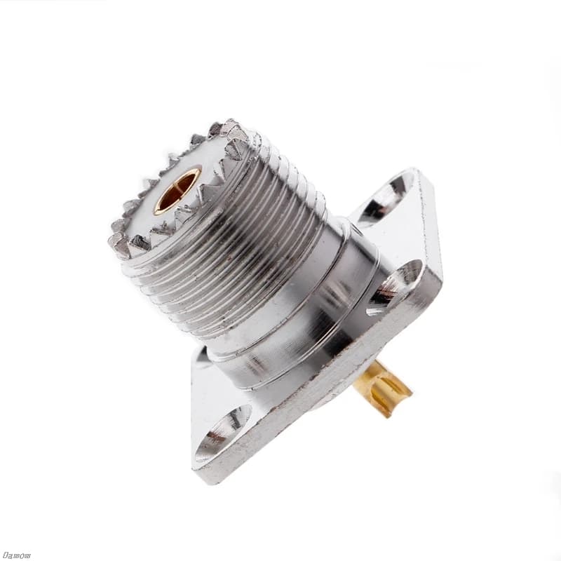 UHF Female SO239 Panel Chassis Mount Flange Deck Mount Solder Cup RF Connector for Enhanced Performance