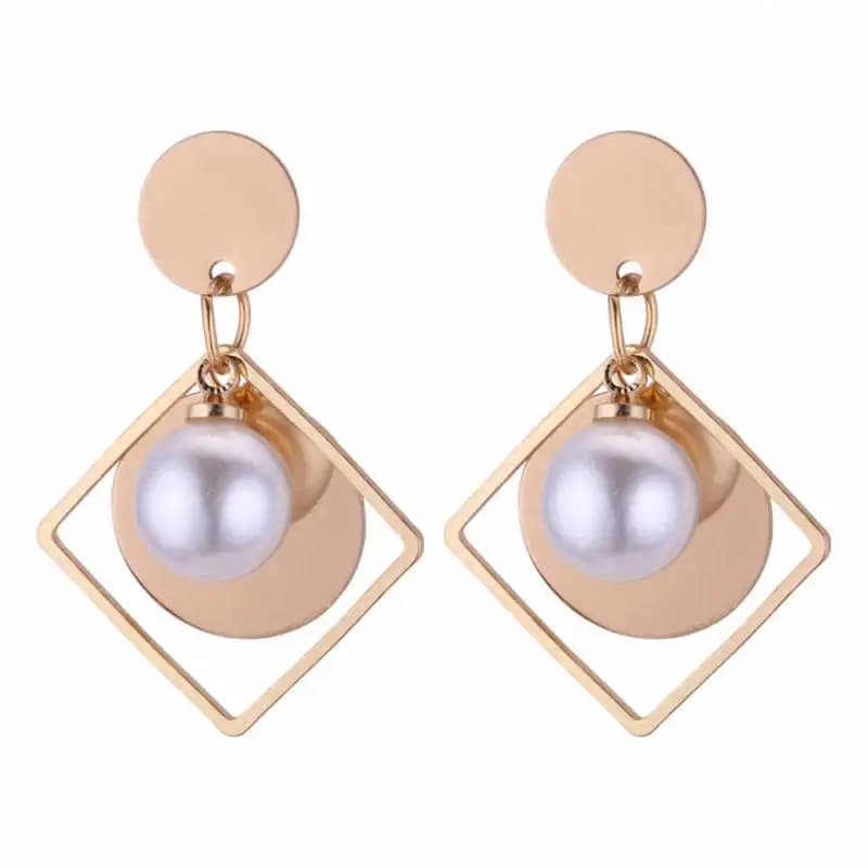 TONGKWOK Bohemia Silk Tassel Dangle Chandelier Earrings for Women, Circular Pearl Long Drop Earrings