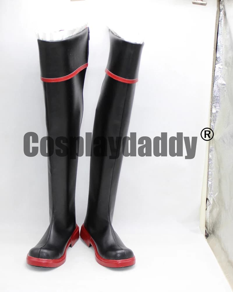 DATE a LIVE Itsuka Kotori Black Halloween Cosplay Shoes Boots for Women X002