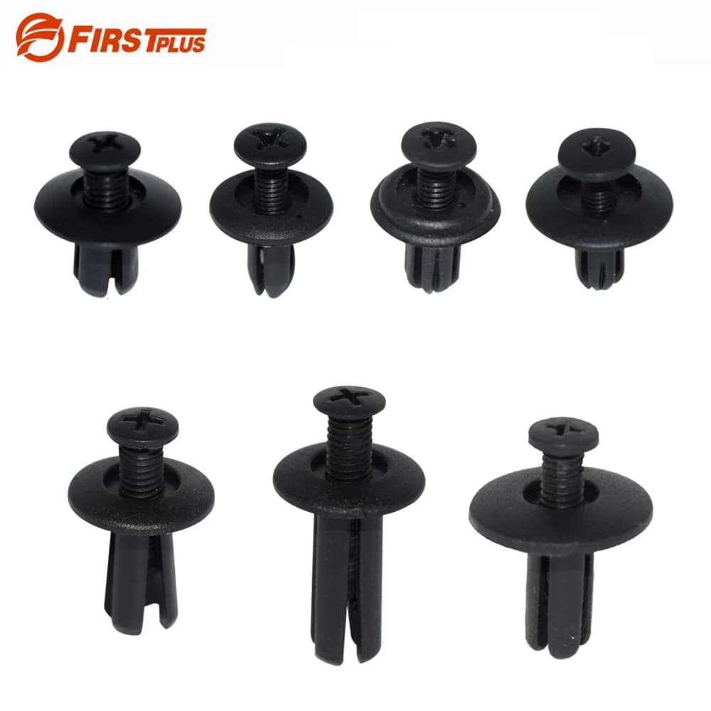 100 Car Auto Plastic Push Rivet Retainer Clips for Door, Fender, Bumper, Roof, CD/DVD Cover