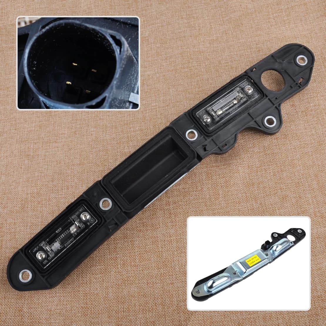 CITALL Rear Tailgate Trunk Lid Handle with License Plate Lamp Light for VW Golf Plus, Passat B6, Touran, Jetta - 1T0827574L 1TD827574A