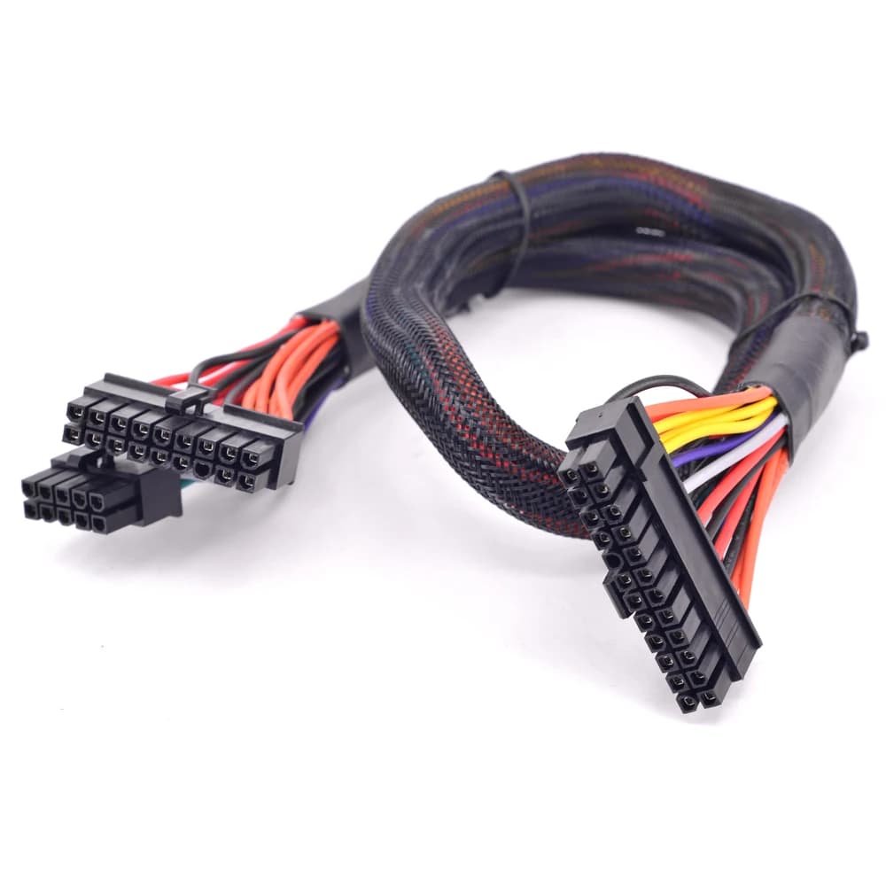 Corsair AX860 AX760 PSU Modular 18+10Pin to 24 Pin ATX 20+4 Pin Motherboard PC Flat Power Supply Cable
