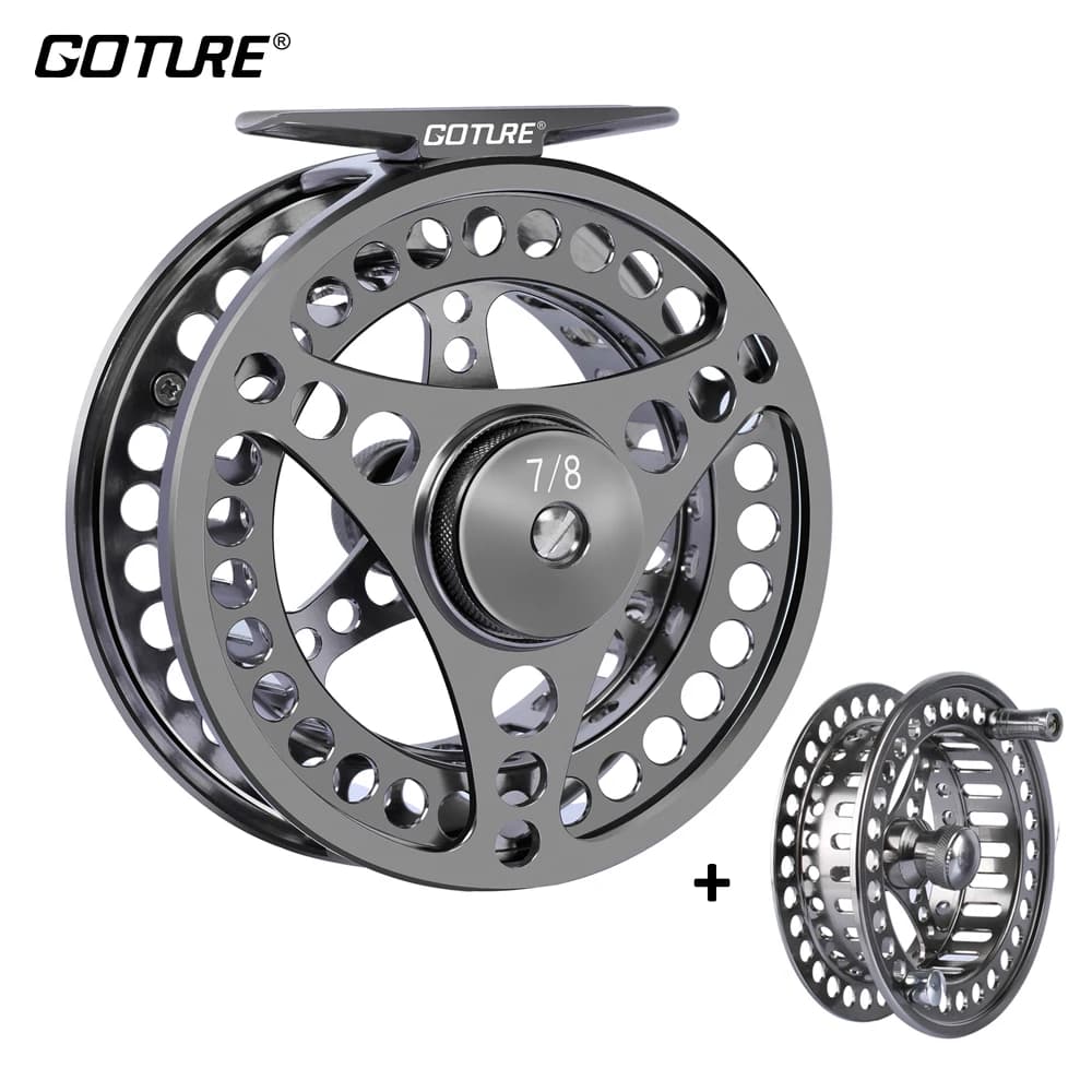 Goture Fly Fishing Reels - CNC-Machined Large Arbor Reel for Trout Fishing Accessories - 2+1BB 1:1 - Available In 3/4 5/6 7/8 9/10 Weights