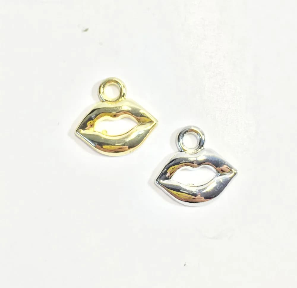 Eruifa 20pcs 14*9mm 3D Pretty MINI Lip Wholesell Necklace,earring Bracelet Jewelry DIY Handmade 2 Colors