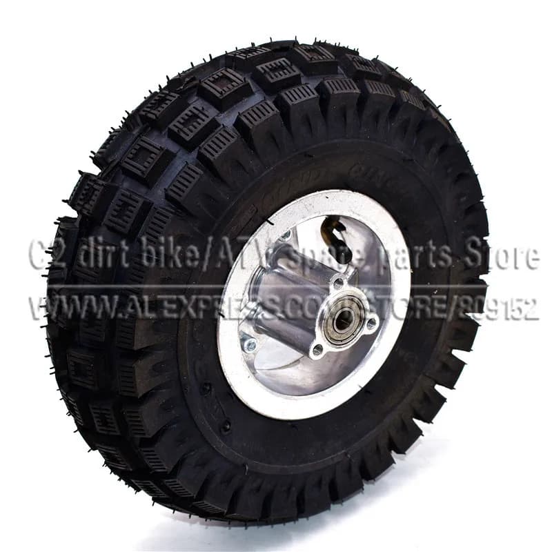 Electric Scooter Rear Wheel 3.00-4 with Alloy Rim, Tyre, Hub and Inner Tube - Suitable for Gas Scooter, Bike, and Motorcycle