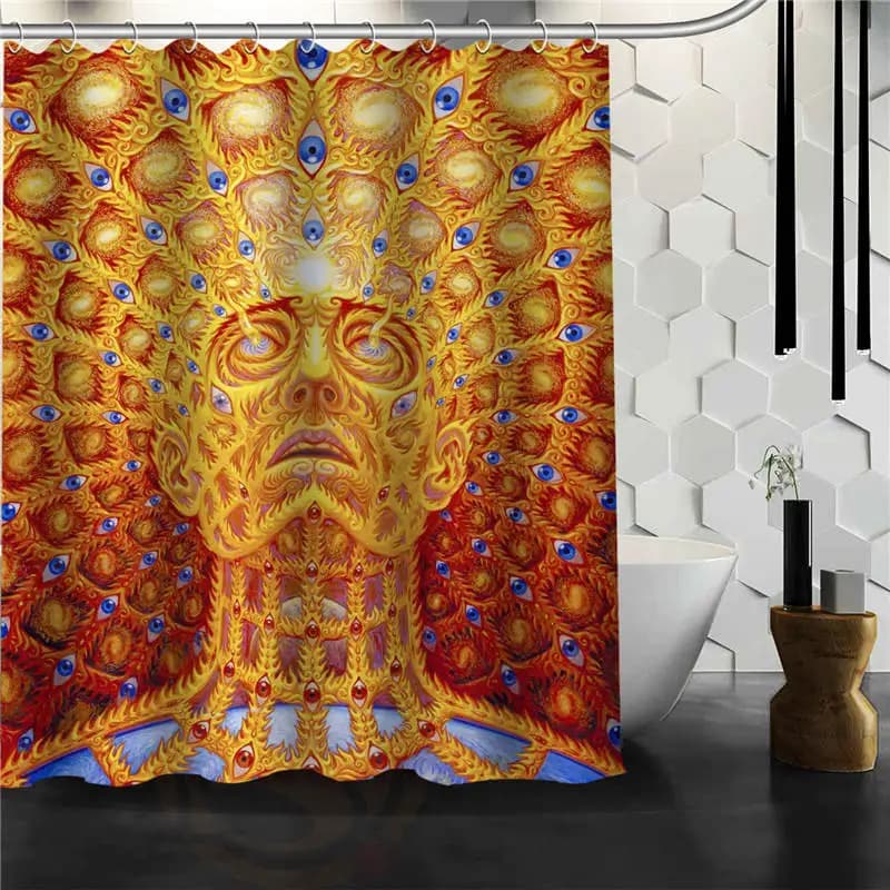 Custom Alex Grey Shower Curtain - Creative Polyester Home Shower Curtain