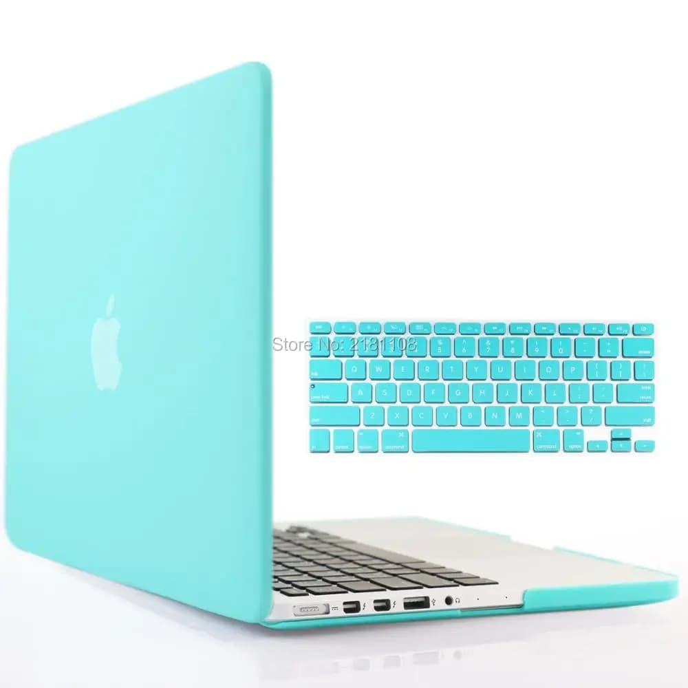 Tiffany Blue Matte Hard Case and Keyboard Cover for MacBook Pro and Air 13-inch A2337, A2179, 2020, A2338 M1 Pro, A1398, A1932, A2141, A1706