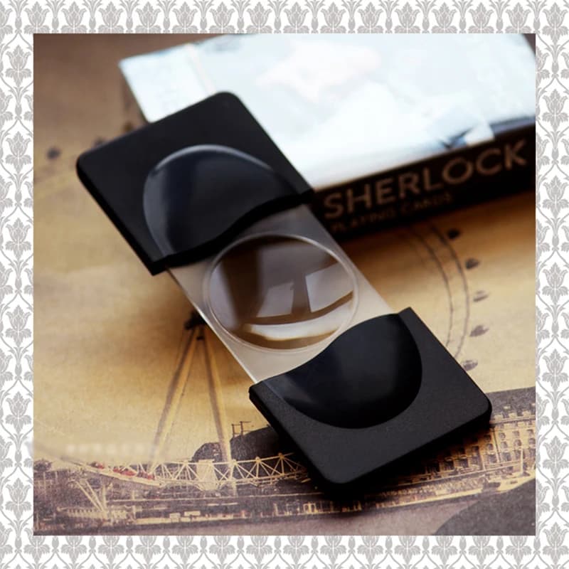 Foldable Mini Sherlock Holmes Magnifying Glass - Loupe Lens for Reading, Detective, and Doctor Strange Fans