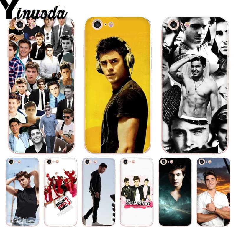 Yinuoda Zac Efron High School Musical 3 Phone Case for iPhone 8 7 6 6S Plus X XR XS XSMAX SE 5 5S