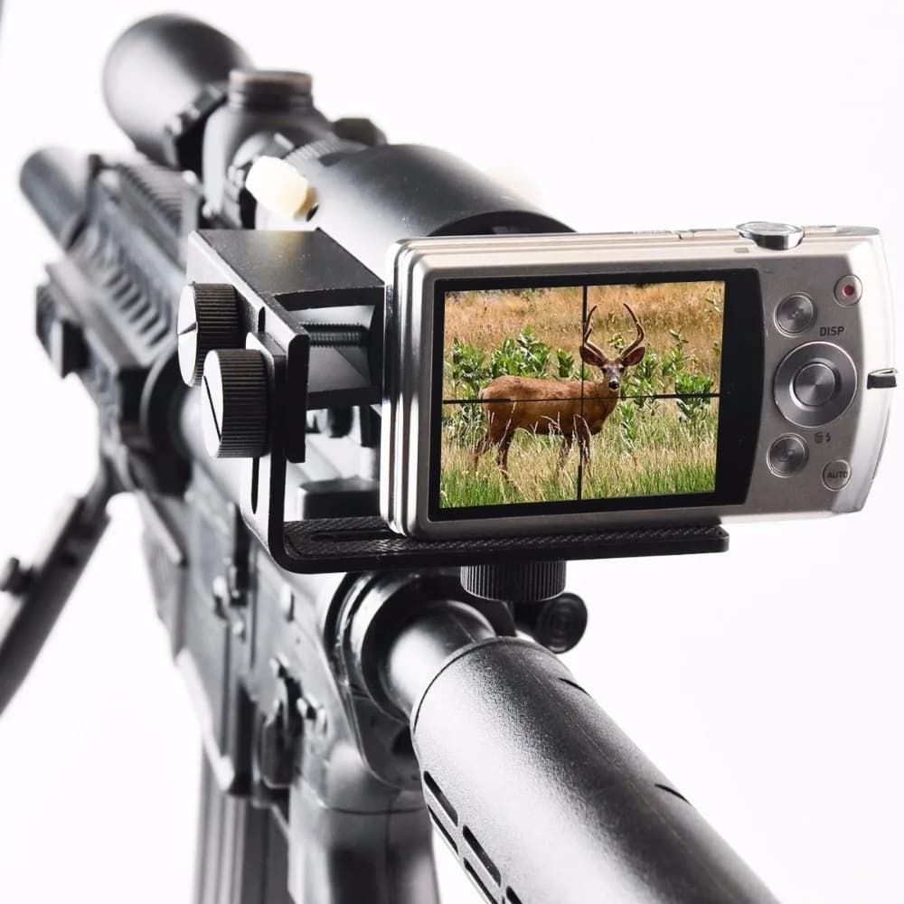 Rifle Scope Camera Mount for Airguns and Compact Cameras - Compatible with Casio, Sony, Canon, Nikon, Fujifilm