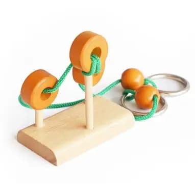 Mini IQ Wooden Rope Puzzle: A Mind-Boosting Game for Children and Adults