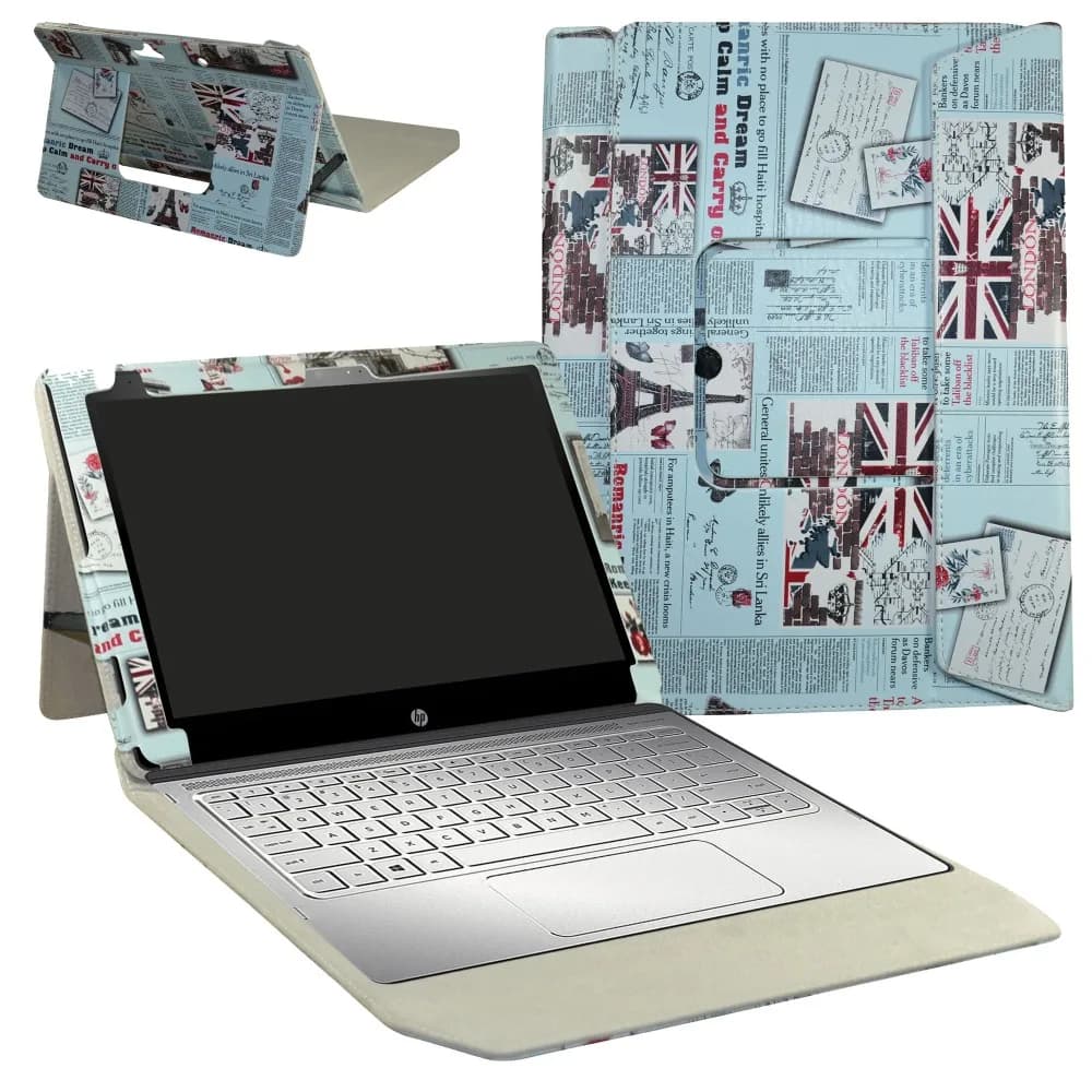 PU Leather Removable Portfolio Folio Stand Magnetic Case for HP Spectre X2 12 Inch Protective Sleeve