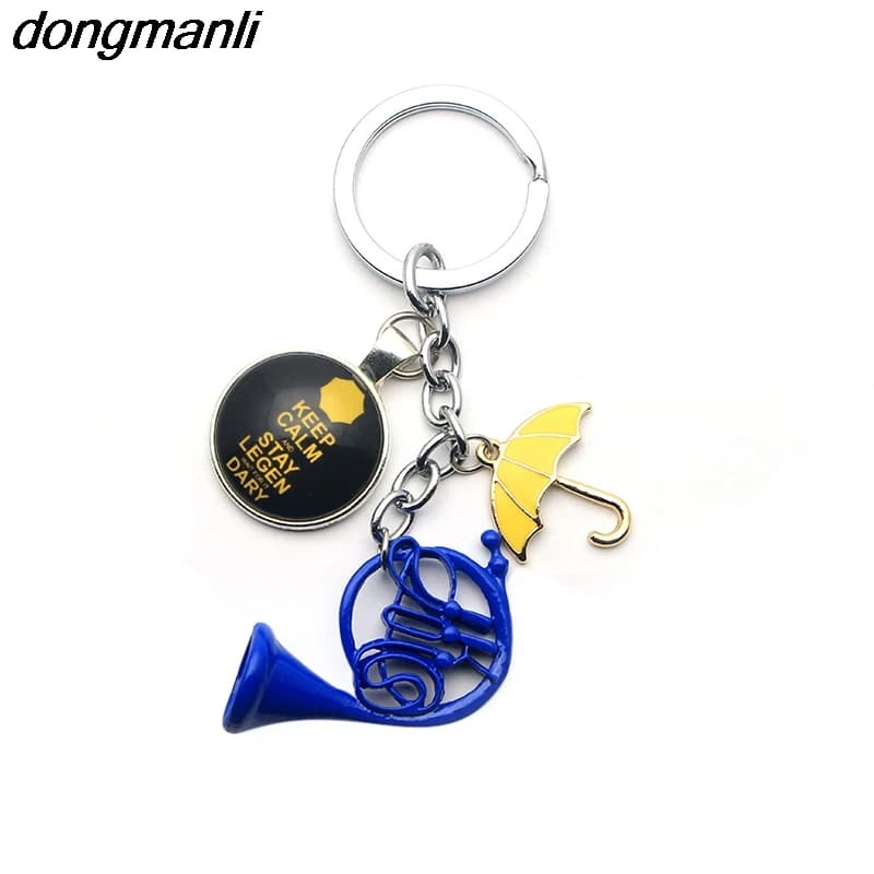 HIMYM How I Met Your Mother Yellow Umbrella Mother Blue French Horn Keychain (1pc)